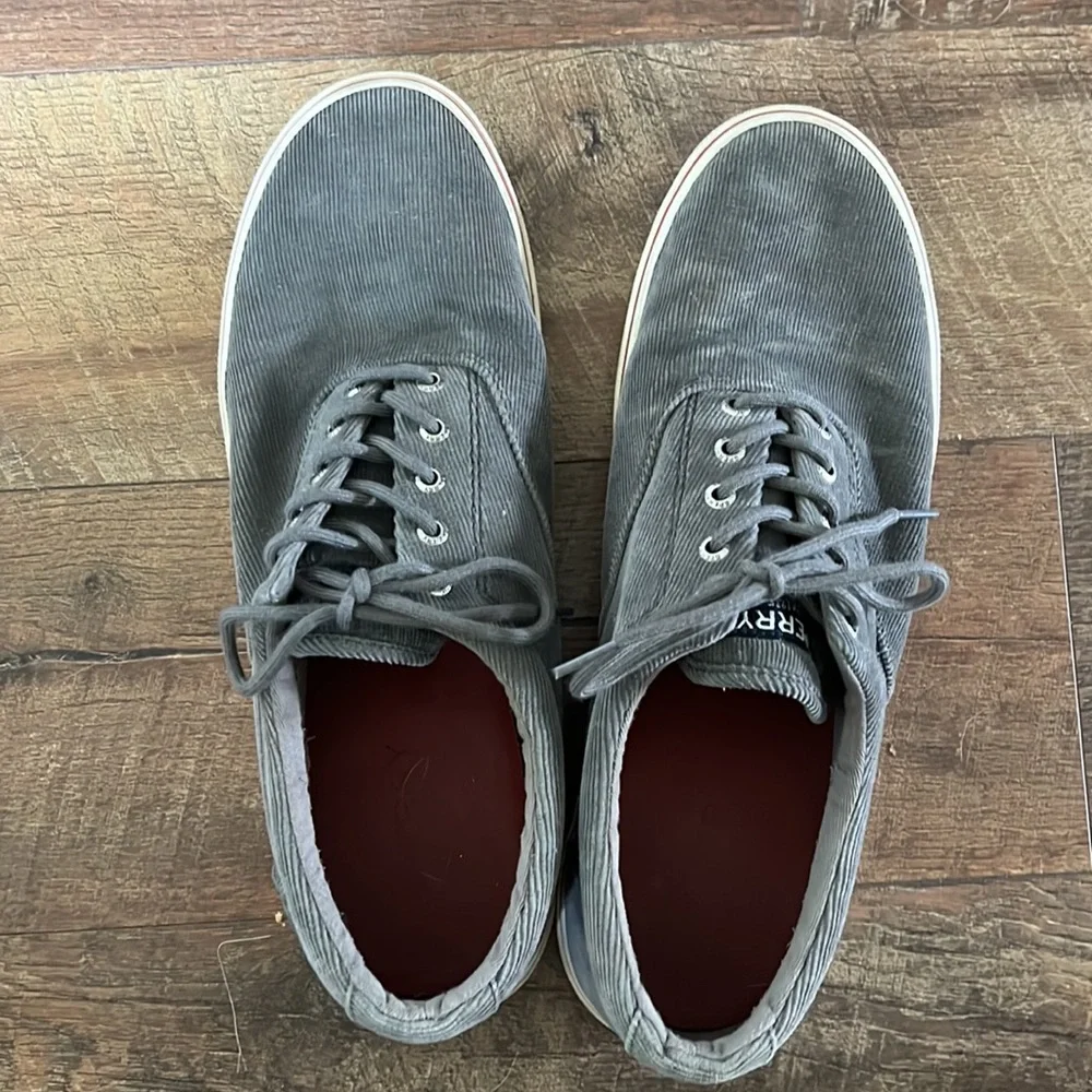MENS GREY SPERRY SHOE/DECK SHOE
